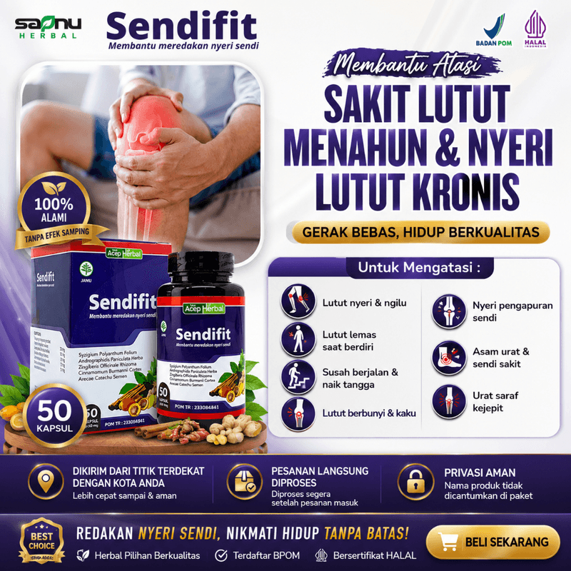 Obat Nyeri Lutut Herbal SendiFit Kapsul ~ Solusi Alami yang Terbukti Bagus dan Aman